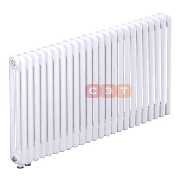 Радиатор стальной 3х трубный Rifar TUBOG 24 секций (в.  570мм, подкл. -  донное левое/правое, ТЕРМОКЛАПАН)